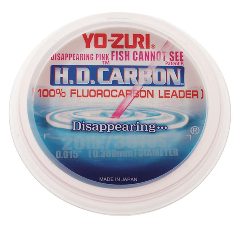 DUEL Yo-Zuri 30-Yard HD Fluorocarbon Leader Line, Pink, 20-Pound - Image 1